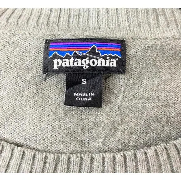 Patagonia Worn Wear Sweater Grey Organic Cotton, Woman’s, Size Small - Picture 8 of 11